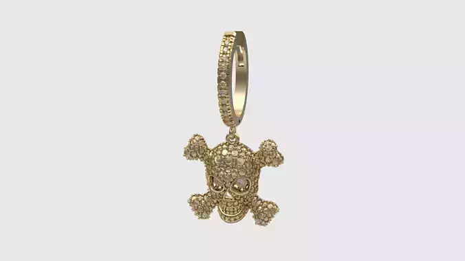 Diamond Skull Earrings JDBCo 3D print model