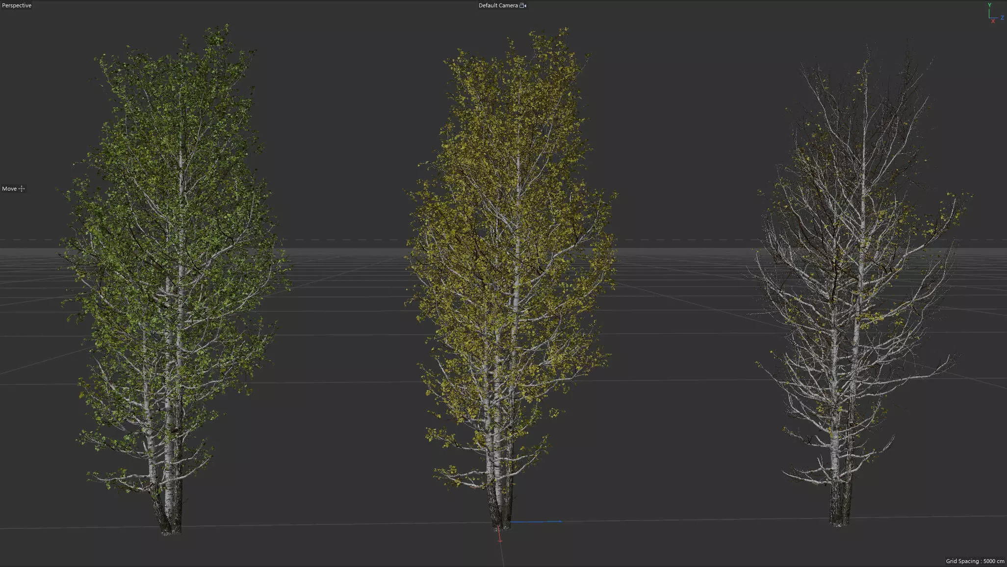 High quality Aspen tree 06 3D model