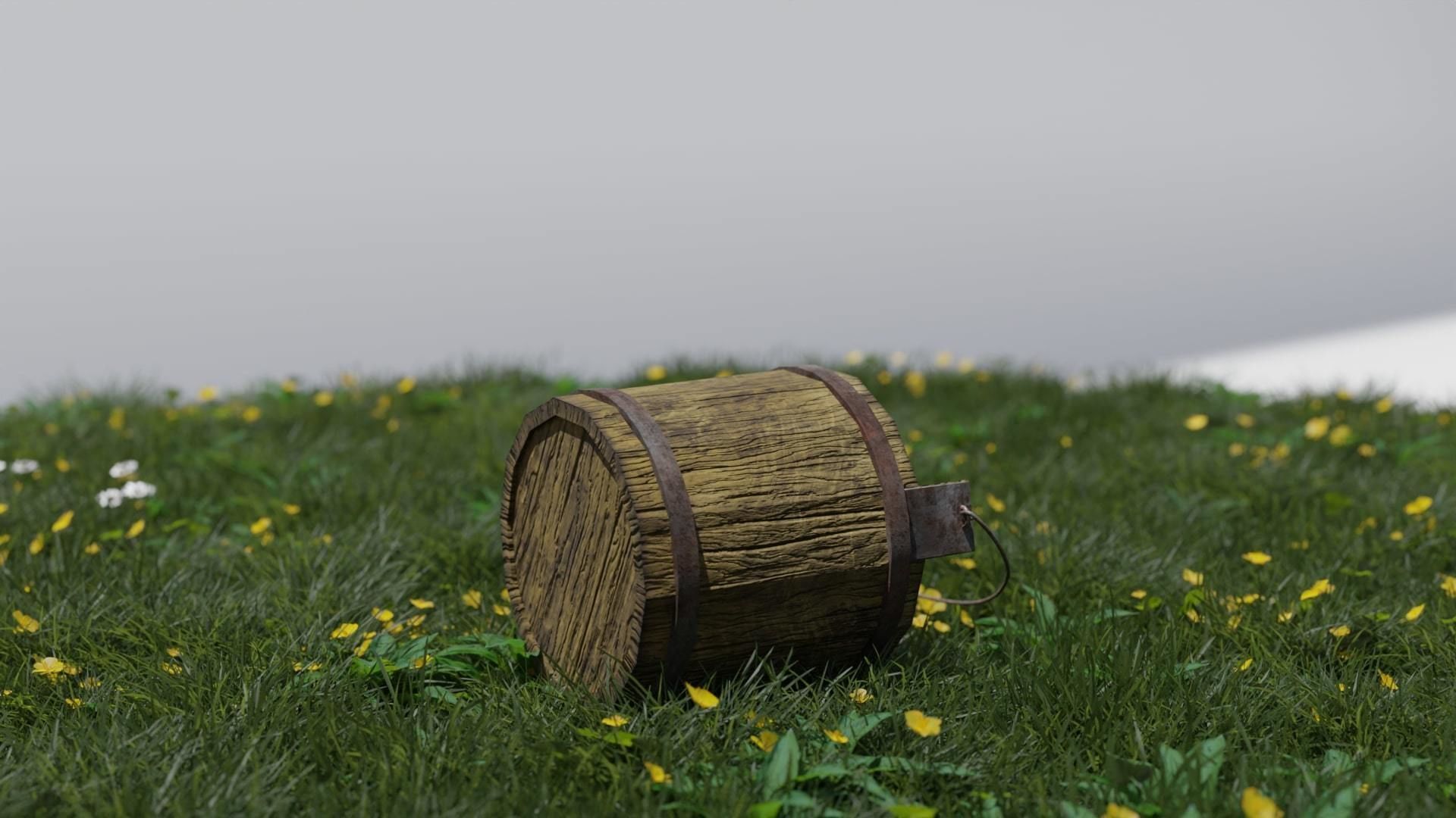 Old Well GameReady Low-poly 3D model_6