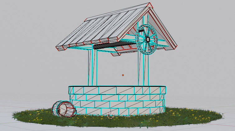 Old Well GameReady Low-poly 3D model_10