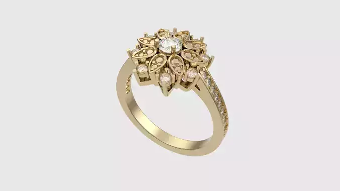 Sunflower-Inspired Ring JDBCo 3D print model