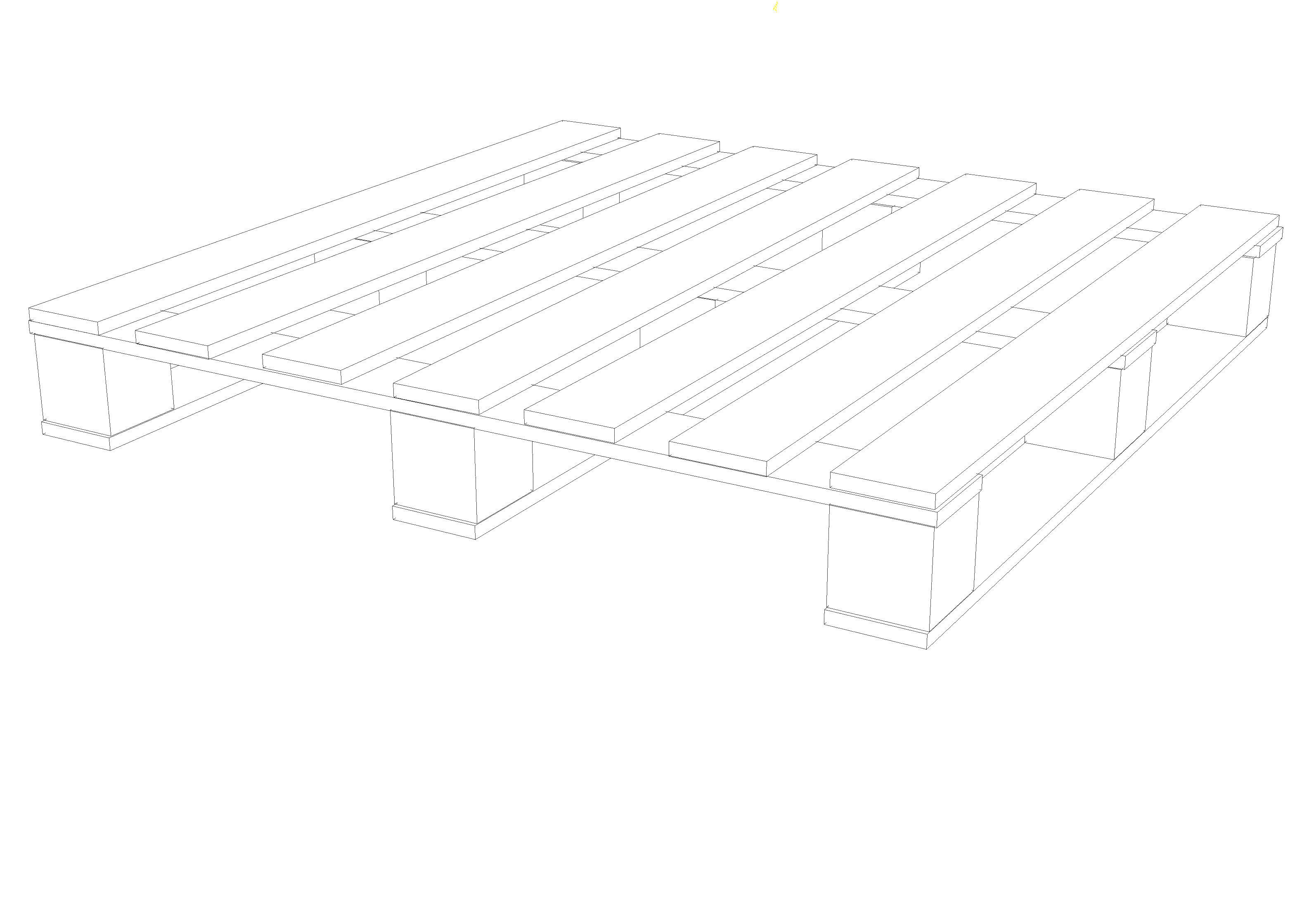 Wooden Warehouse Palette 3D model_11