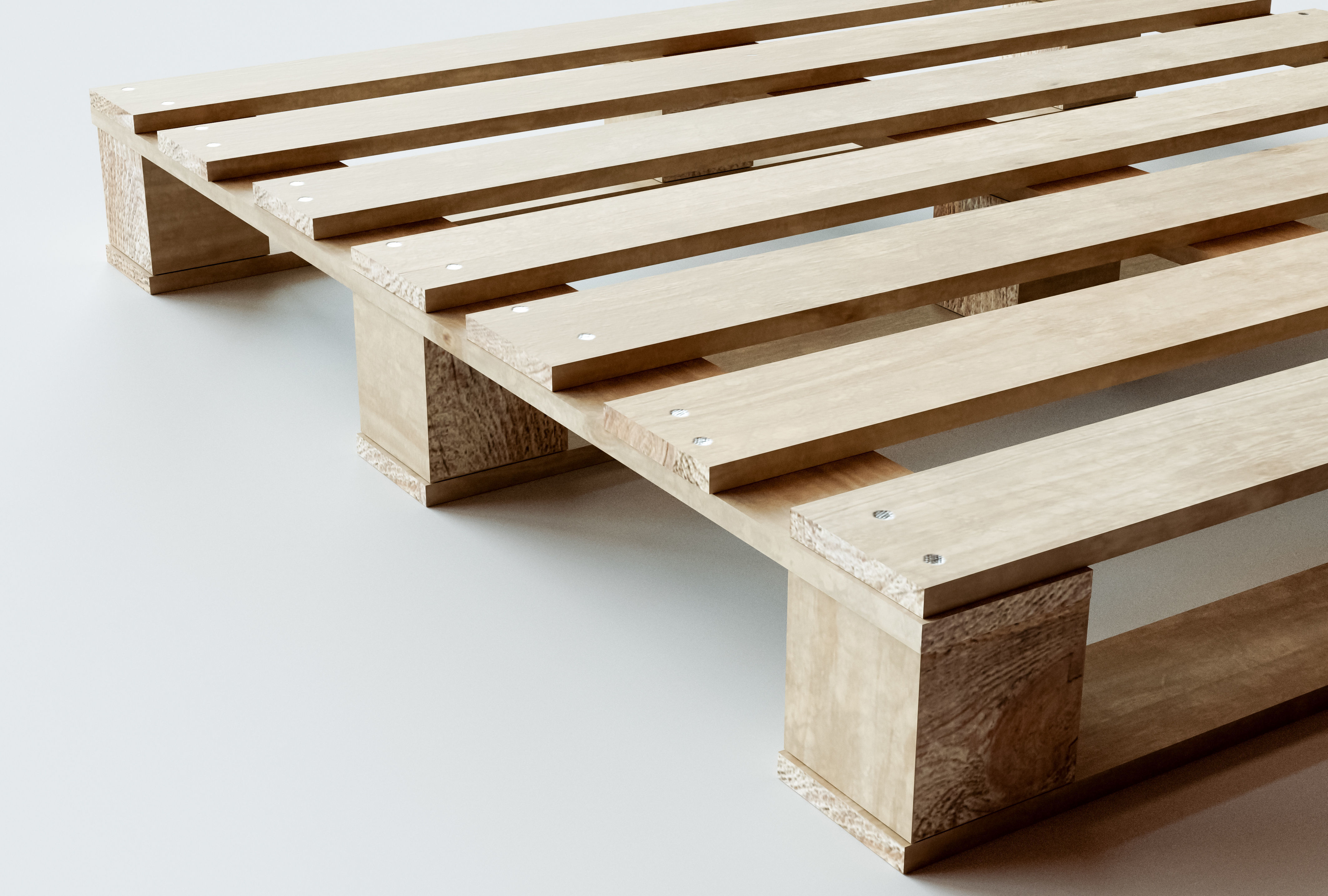 Wooden Warehouse Palette 3D model_4