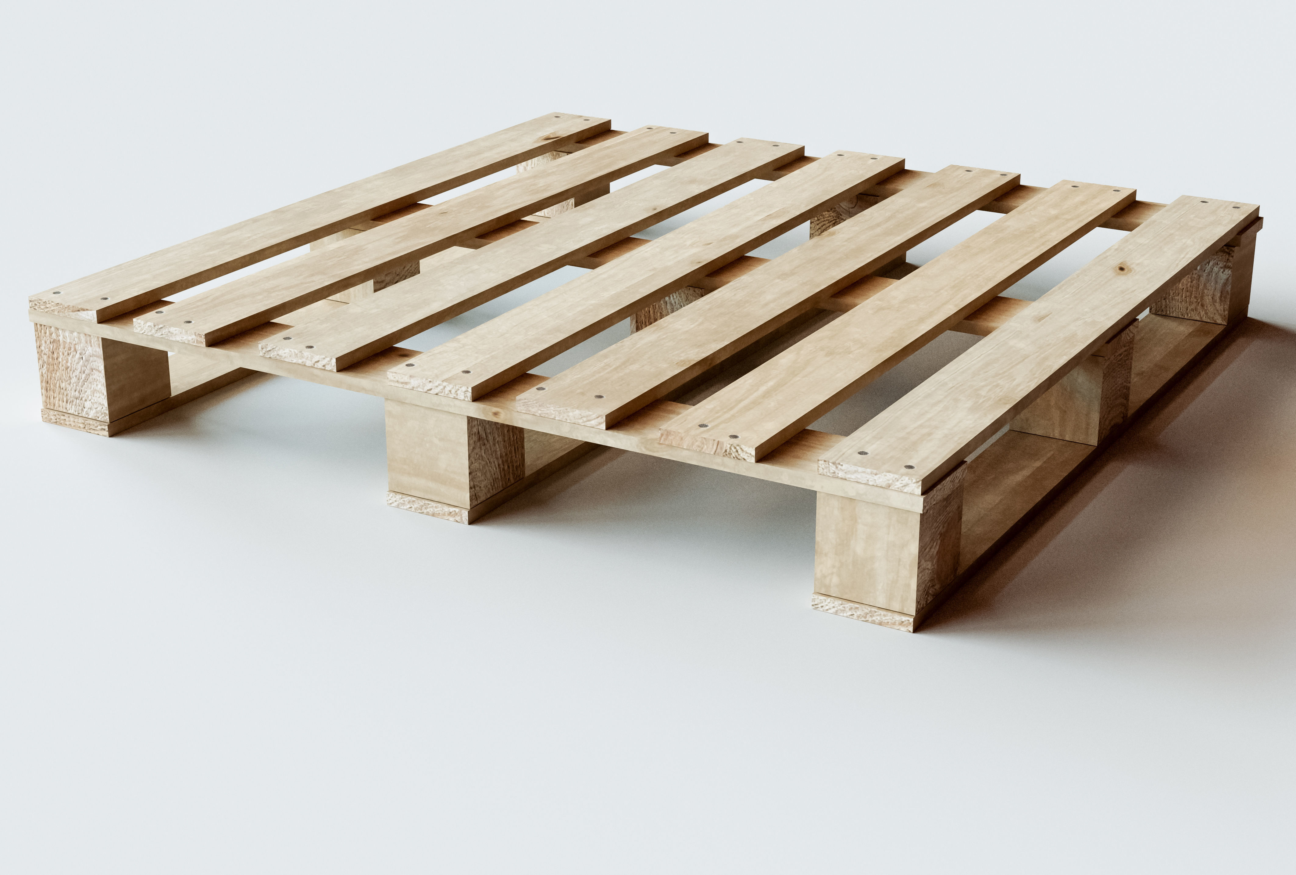 Wooden Warehouse Palette 3D model_2