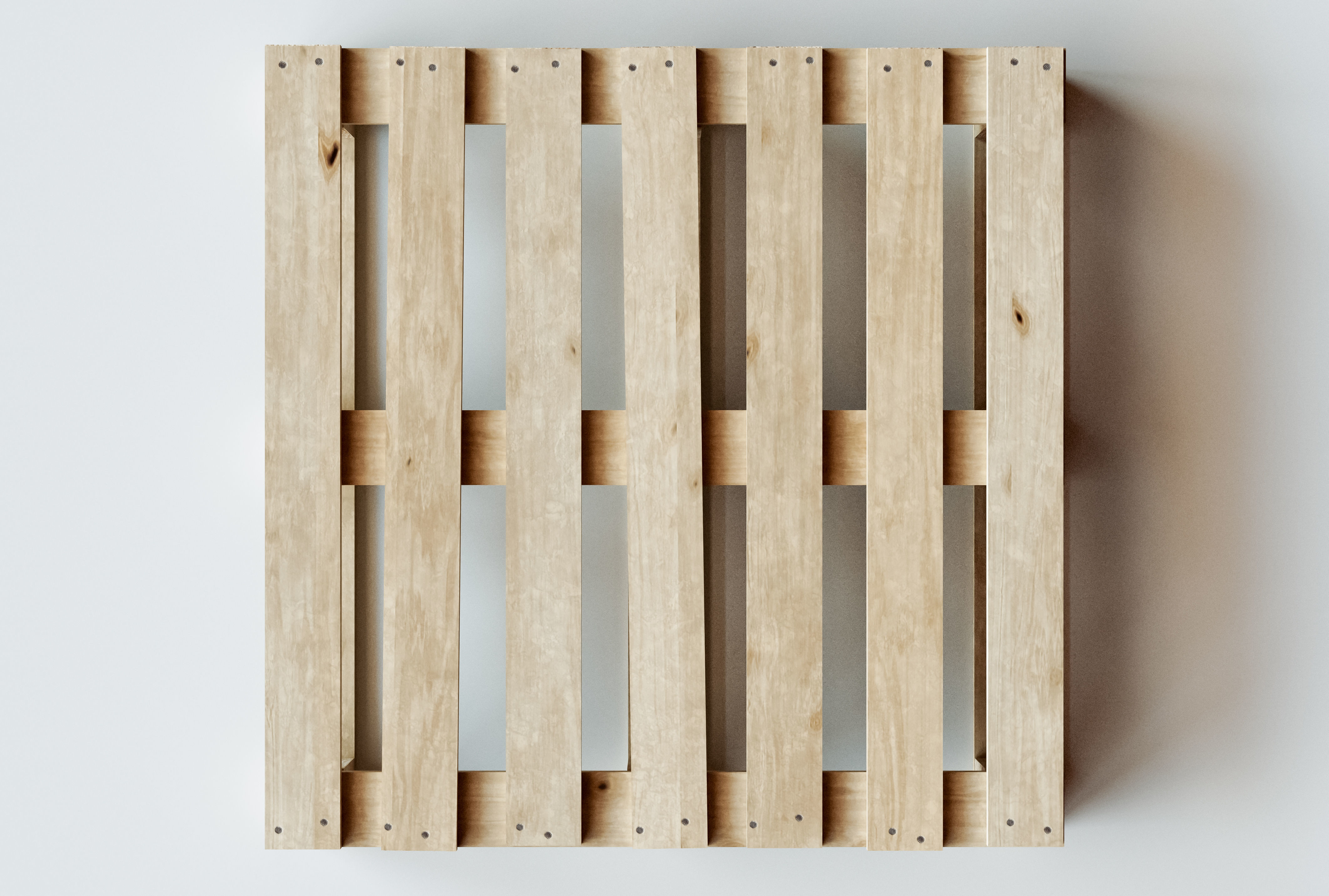 Wooden Warehouse Palette 3D model_3