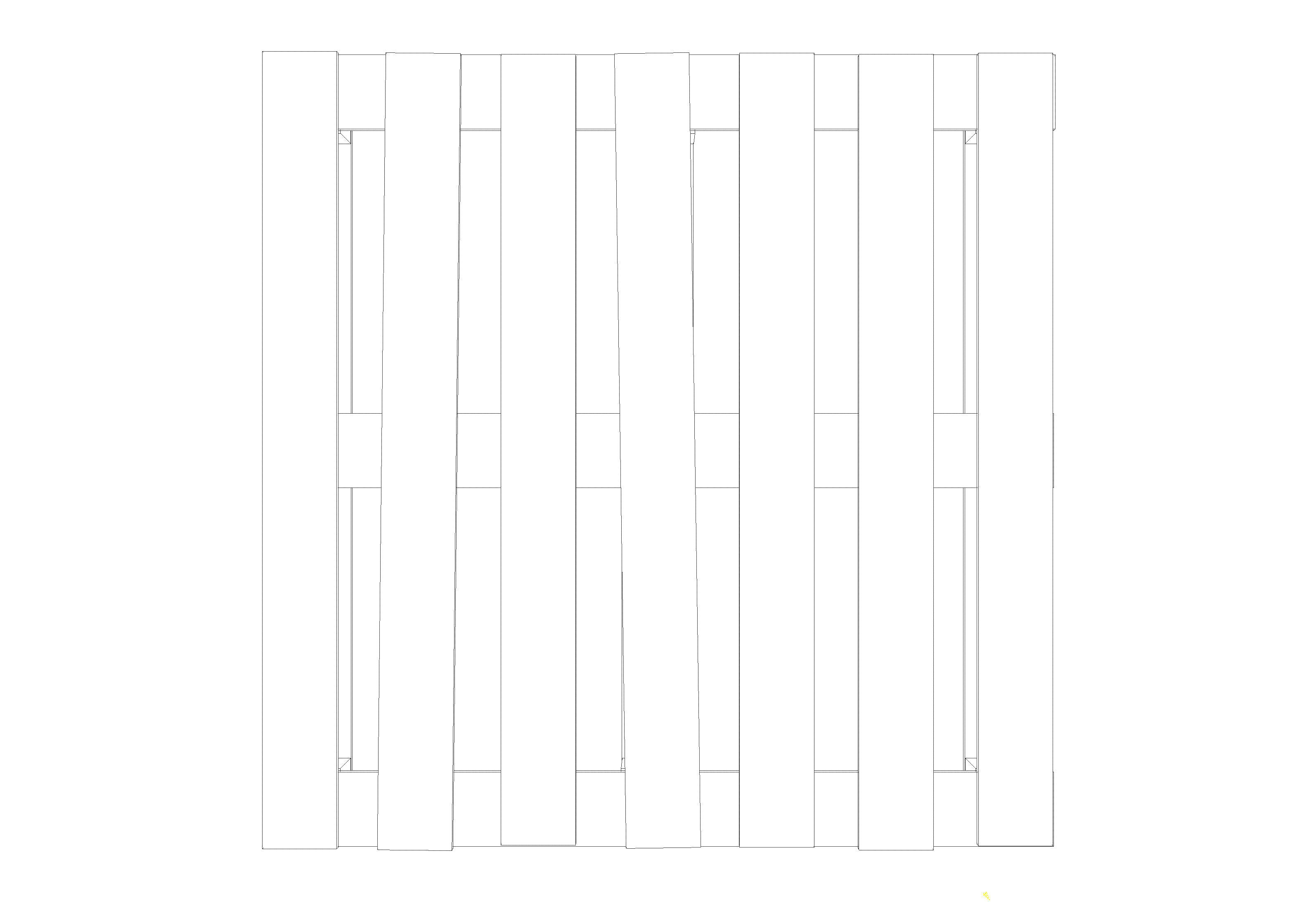 Wooden Warehouse Palette 3D model_8