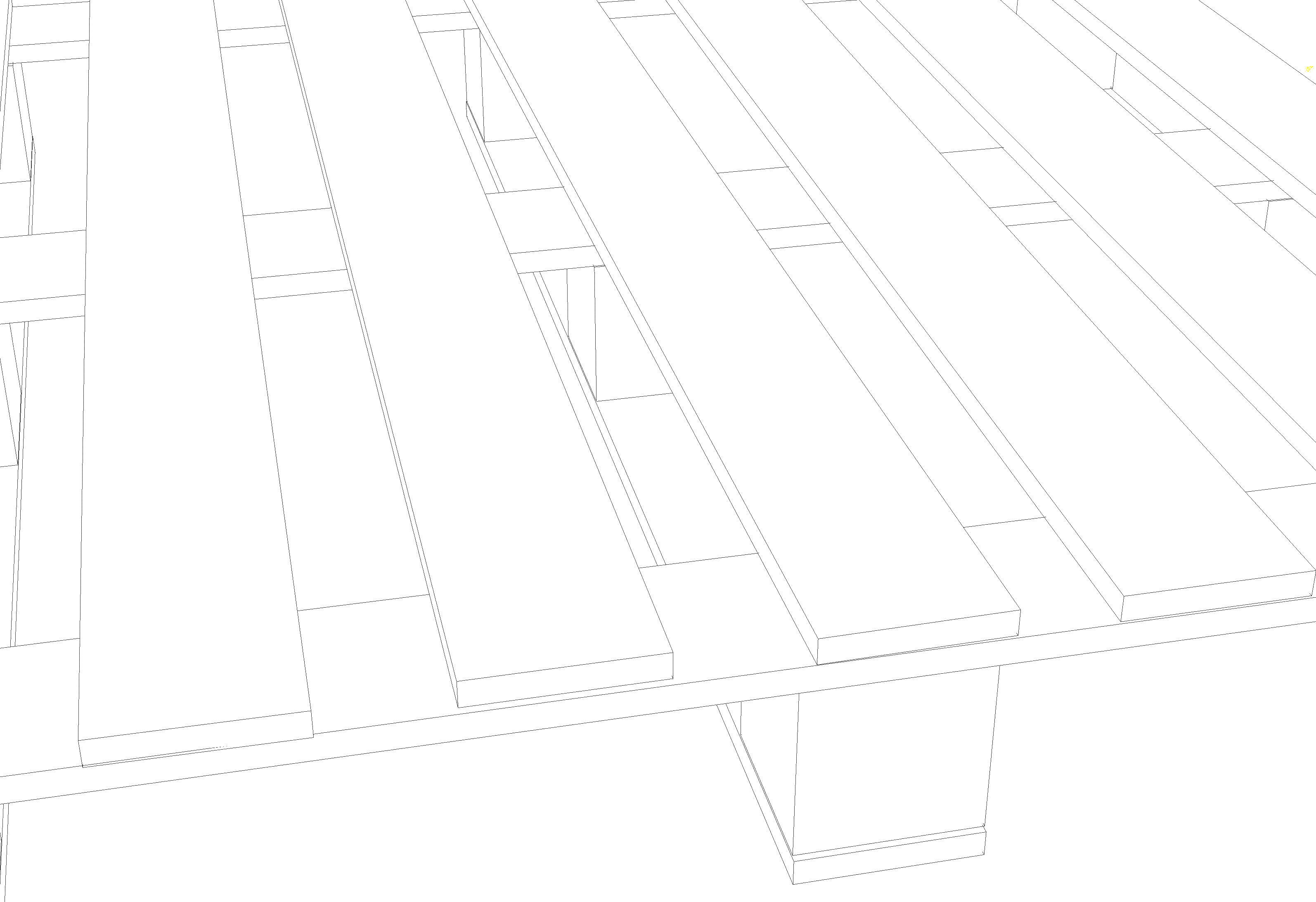 Wooden Warehouse Palette 3D model_9