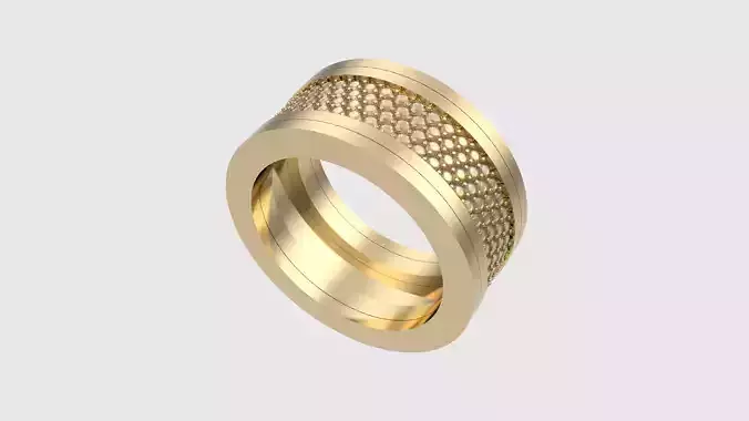 Modern Wide Band Ring JDBCo 3D print model