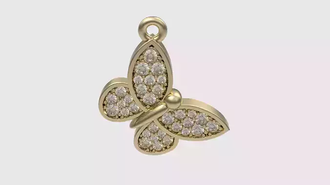Diamond Butterfly Pendant JDBCo 3D print model