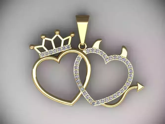devil heart pendant 