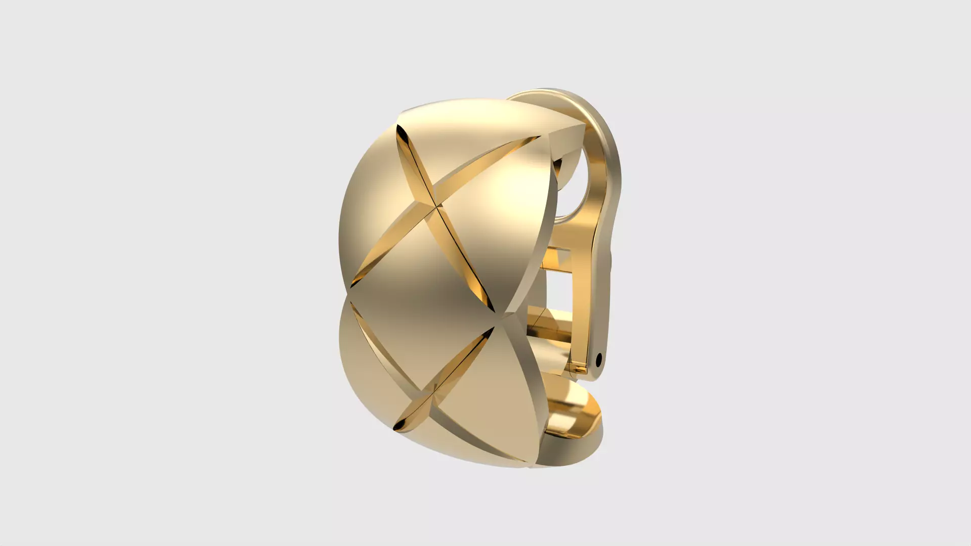 Geometric X-Shape Earrings JDBCo 3D print model_0