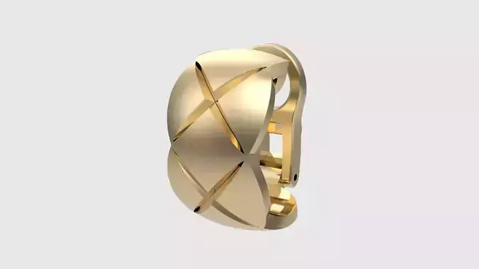 Geometric X-Shape Earrings JDBCo 3D print model