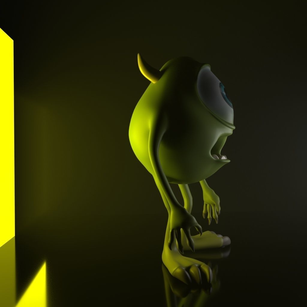 Mike wazowski Monster Low-poly 3D model_1