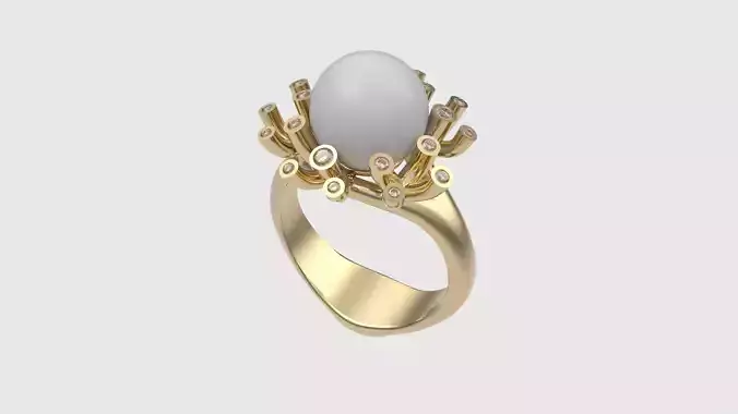 Modern Orb Accent Ring JDBCo 3D print model