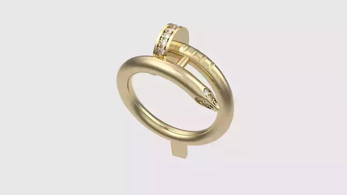 Modern Twisted Band Ring JDBCo 3D print model