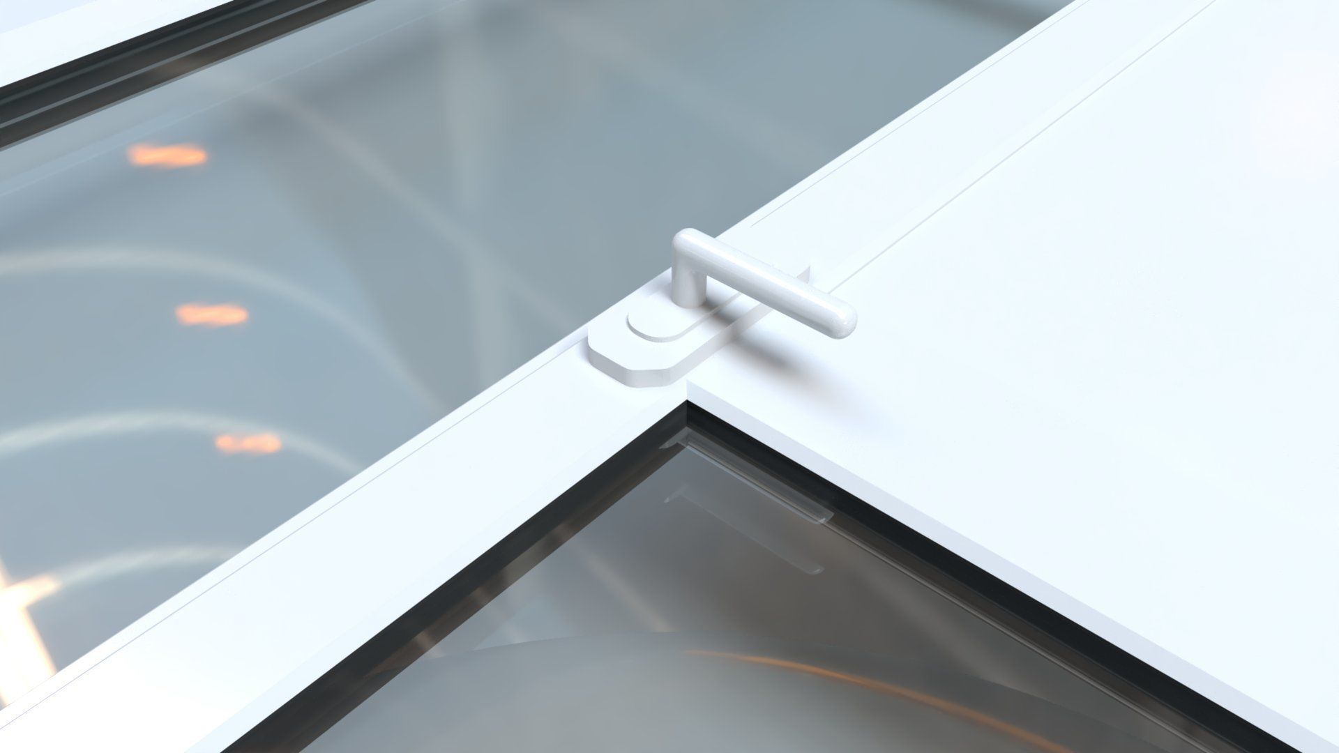 uPVC Composite Door with Window Side Panels Low-poly 3D model_15