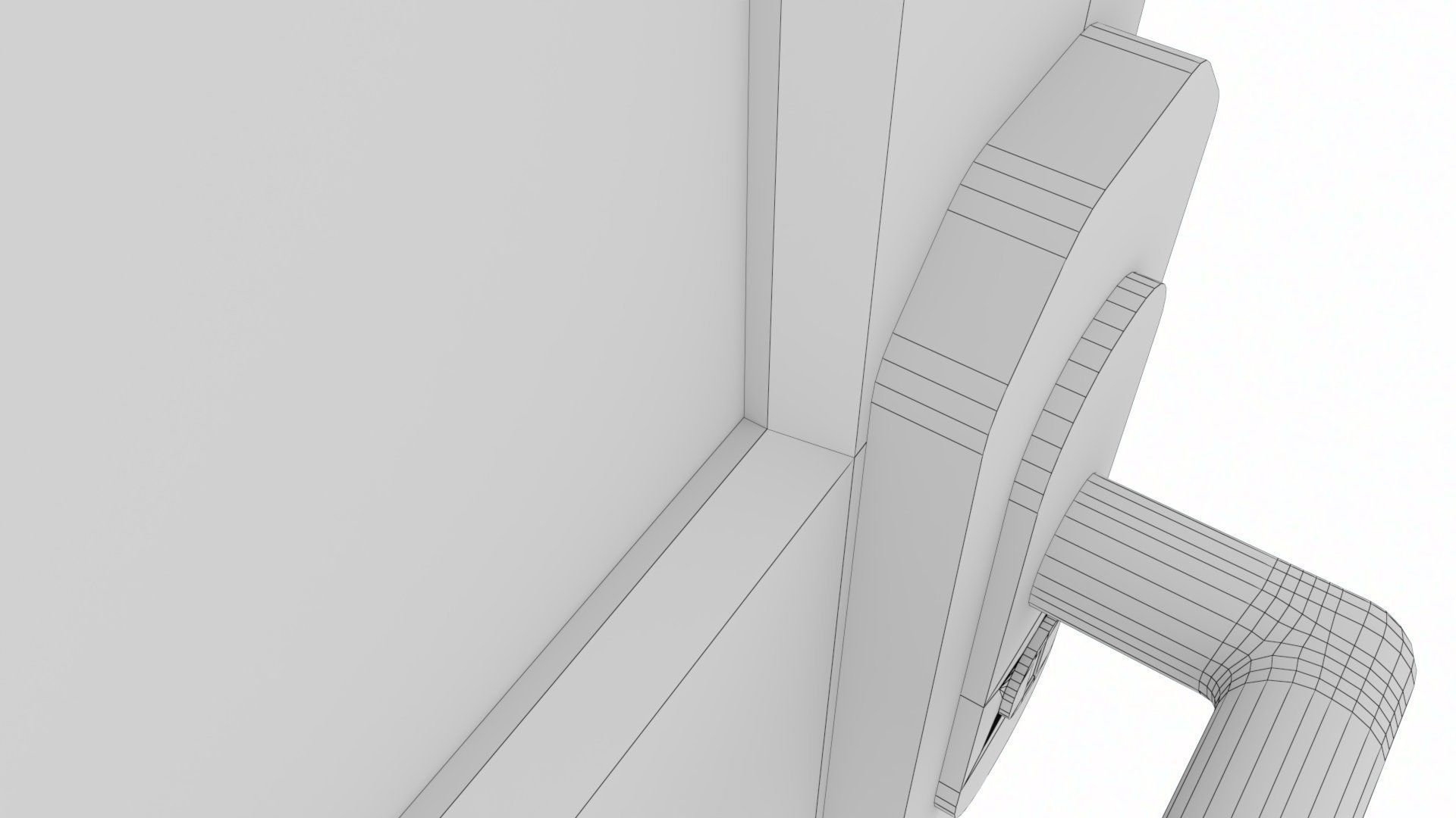 uPVC Composite Door with Window Side Panels Low-poly 3D model_40