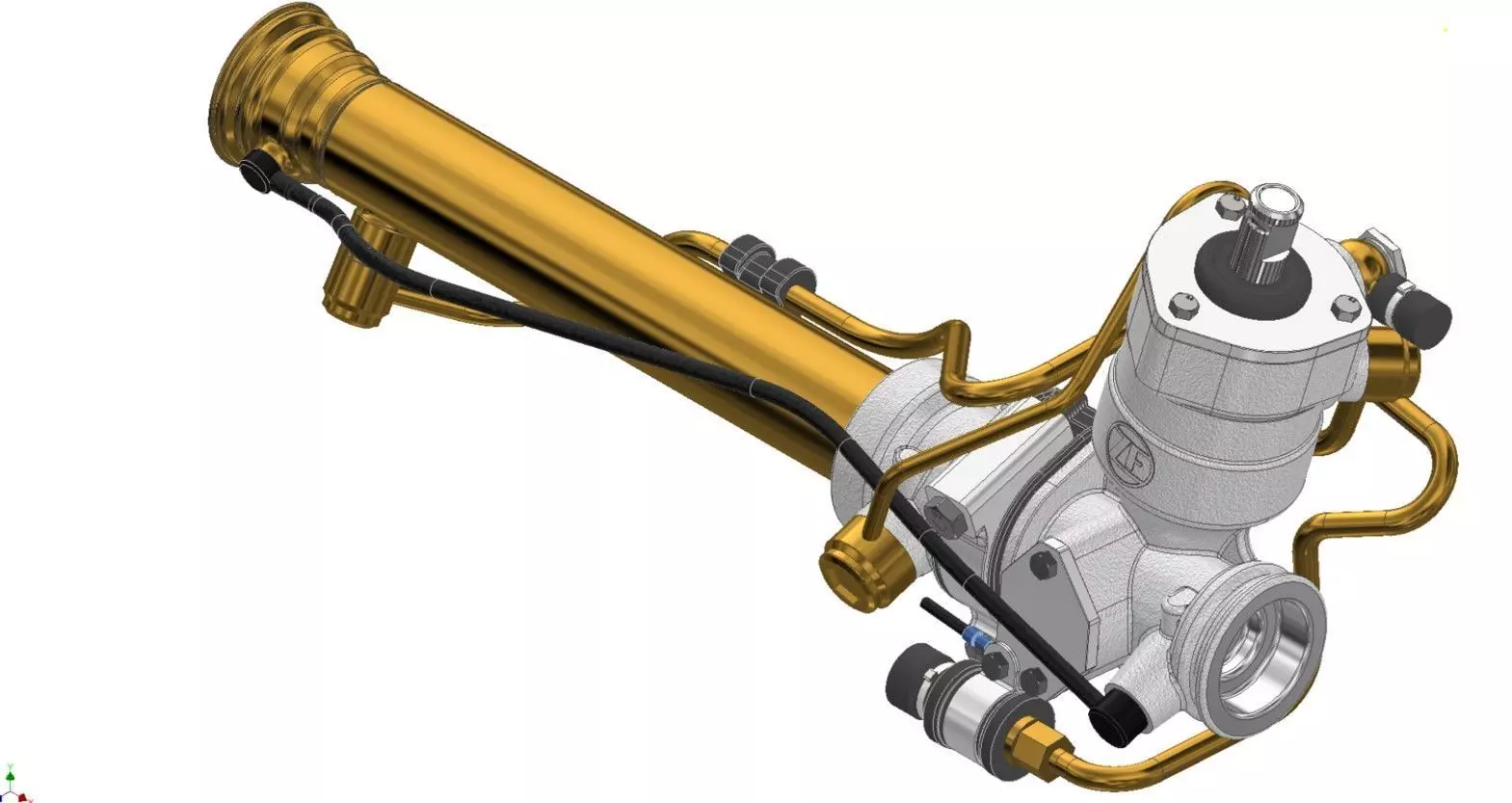 Porsche 944 and Mazda RX7 FC Steering Gear Low-poly 3D model_0