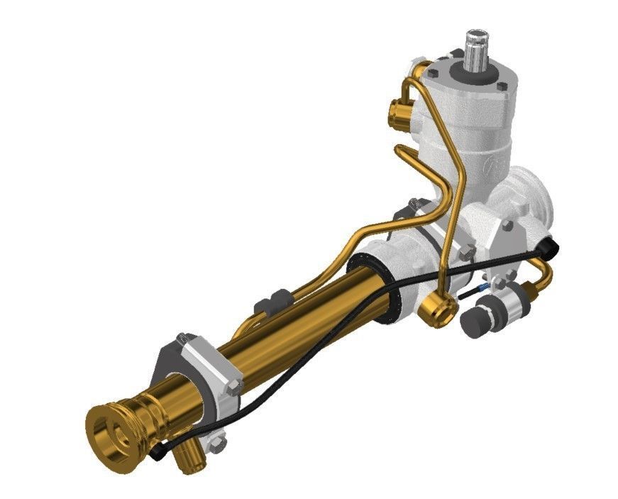 Porsche 944 and Mazda RX7 FC Steering Gear Low-poly 3D model_3