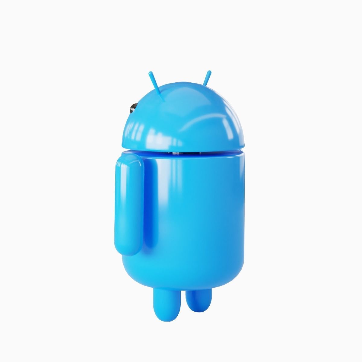 Android Robot 01  Low-poly 3D model_8