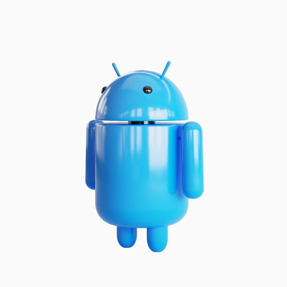 Android Robot 01  Low-poly 3D model_3