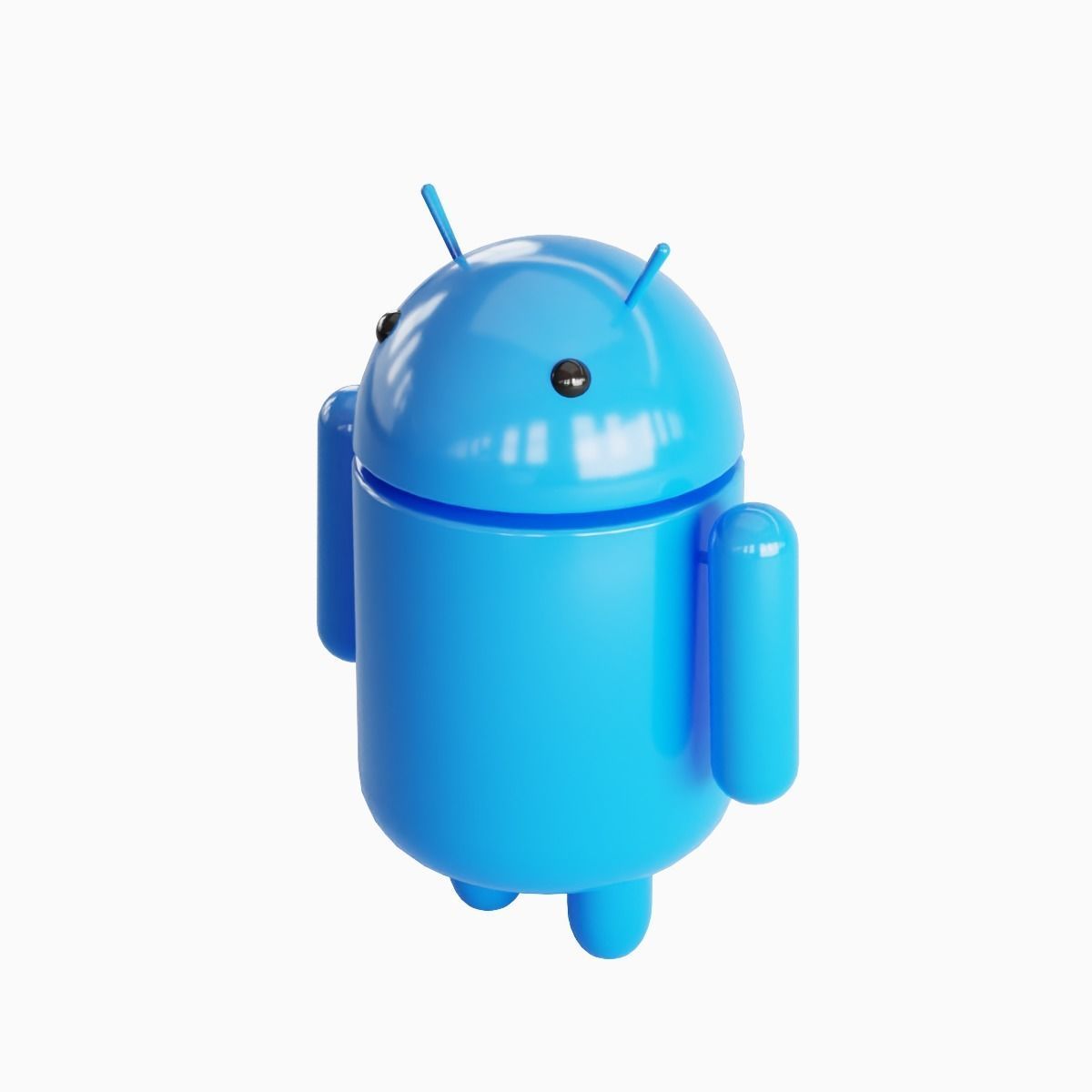 Android Robot 01  Low-poly 3D model_6