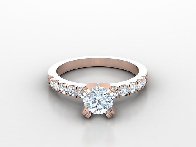 Wedding woman Ring 1WR362 3D print model