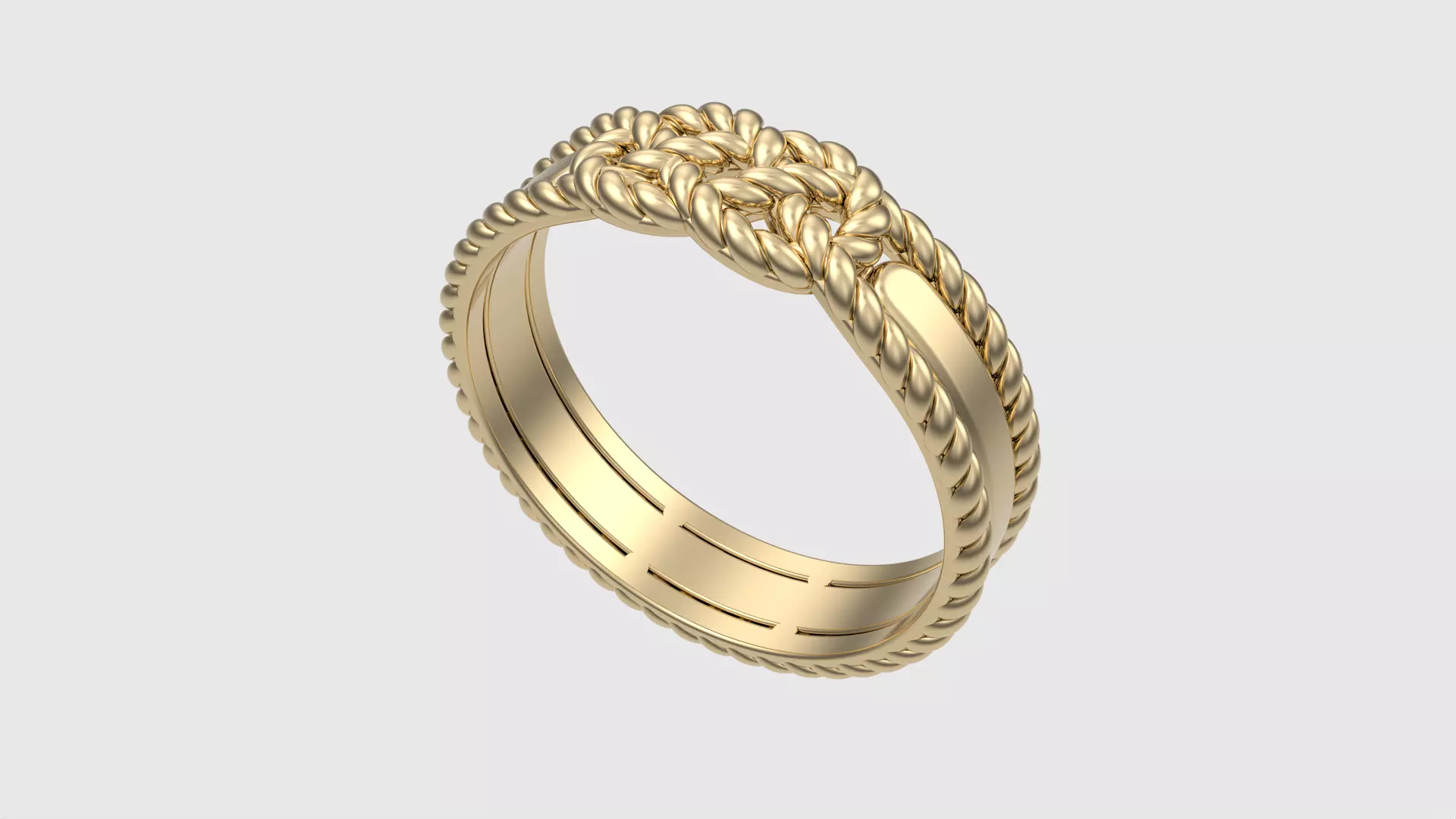 Braided Knot Wedding Band JDBCo 3D print model_0