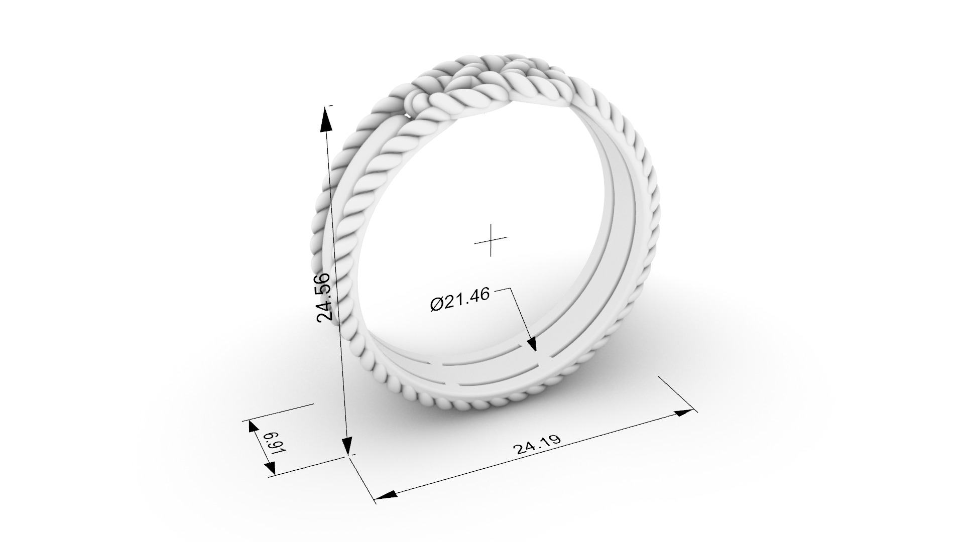 Braided Knot Wedding Band JDBCo 3D print model_1