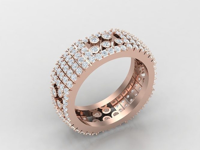 Wedding woman Ring 1WR357 3D print model
