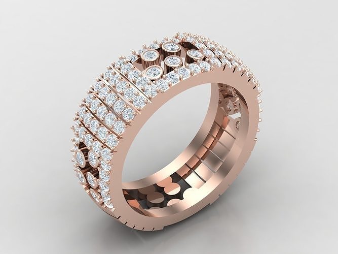 Wedding woman Ring 1WR354 3D print model