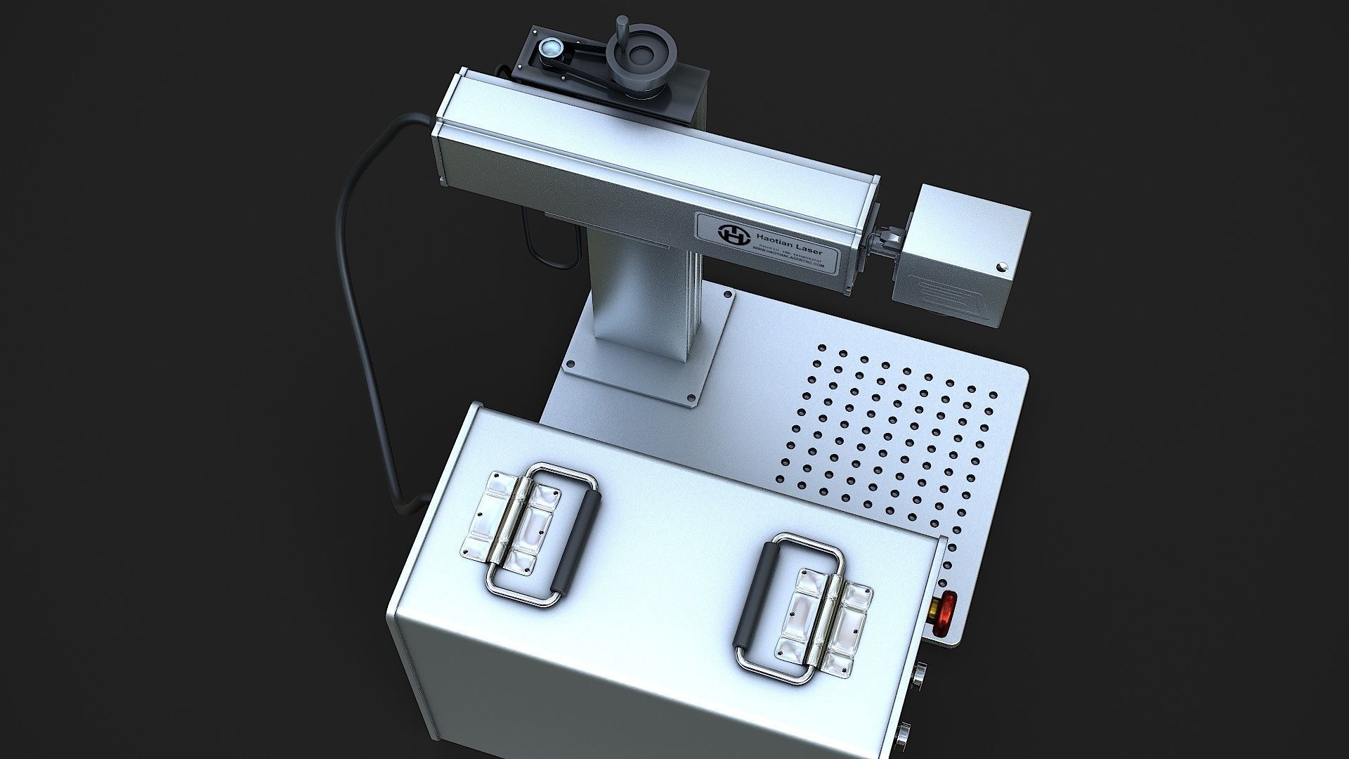 Fiber Laser Marking Machine Low-poly 3D model_10