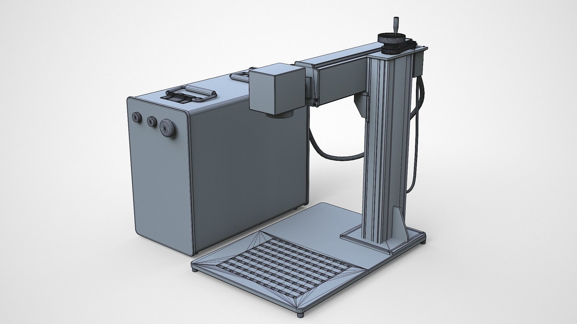 Fiber Laser Marking Machine Low-poly 3D model_18