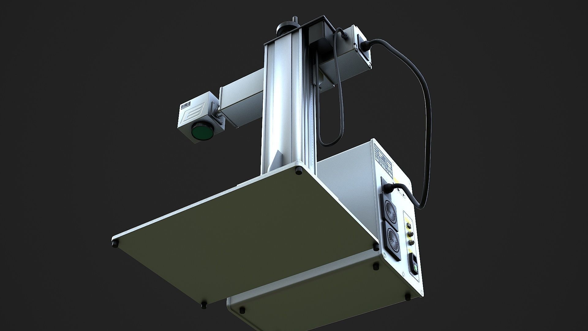 Fiber Laser Marking Machine Low-poly 3D model_17