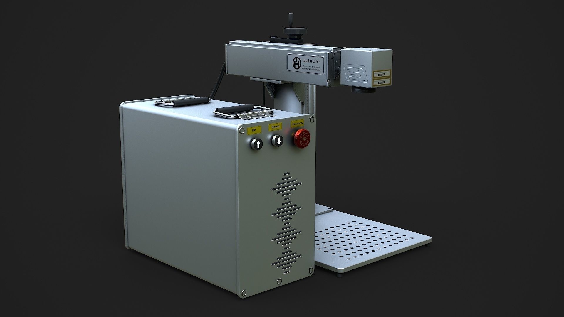 Fiber Laser Marking Machine Low-poly 3D model_4