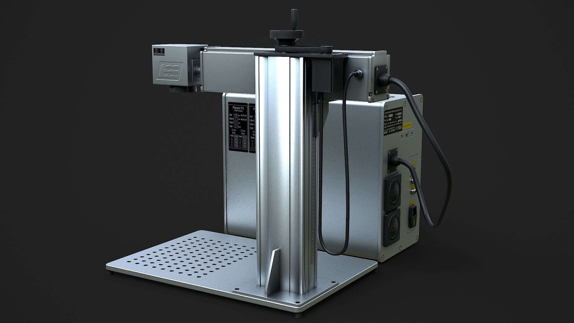 Fiber Laser Marking Machine Low-poly 3D model_9