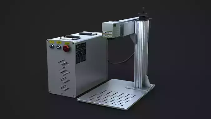 Fiber Laser Marking Machine Low-poly 3D model