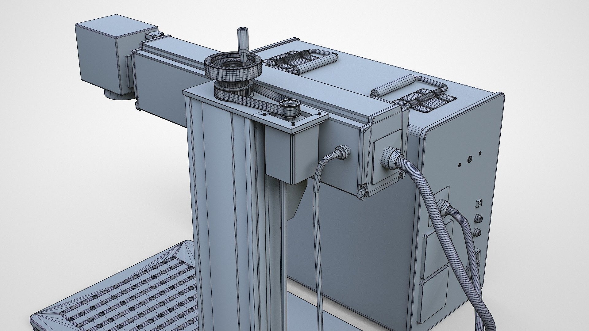 Fiber Laser Marking Machine Low-poly 3D model_21