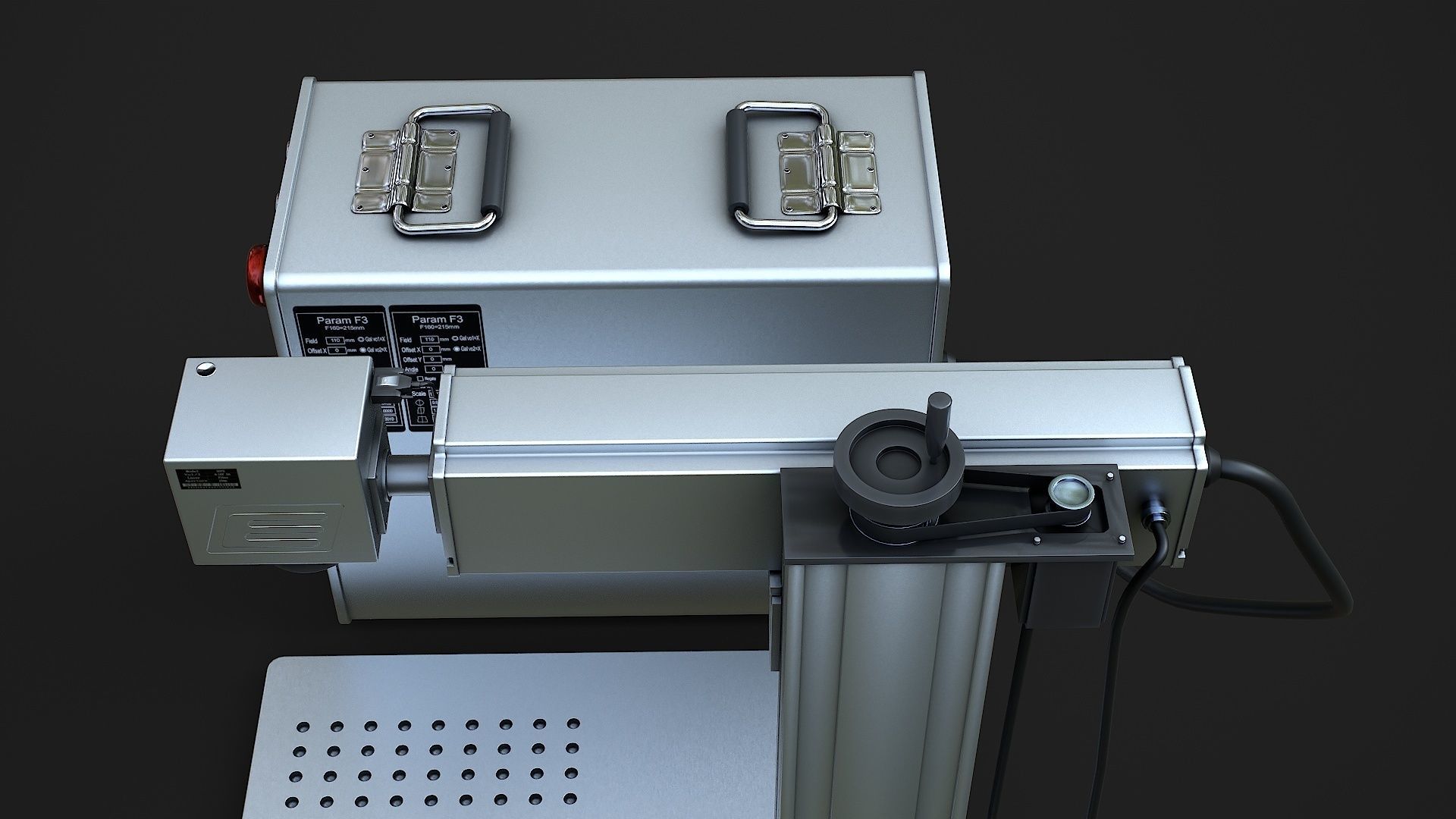 Fiber Laser Marking Machine Low-poly 3D model_13