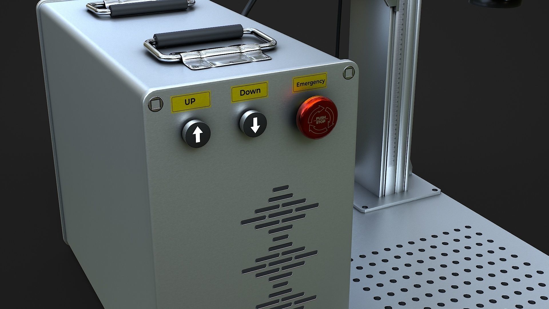 Fiber Laser Marking Machine Low-poly 3D model_12