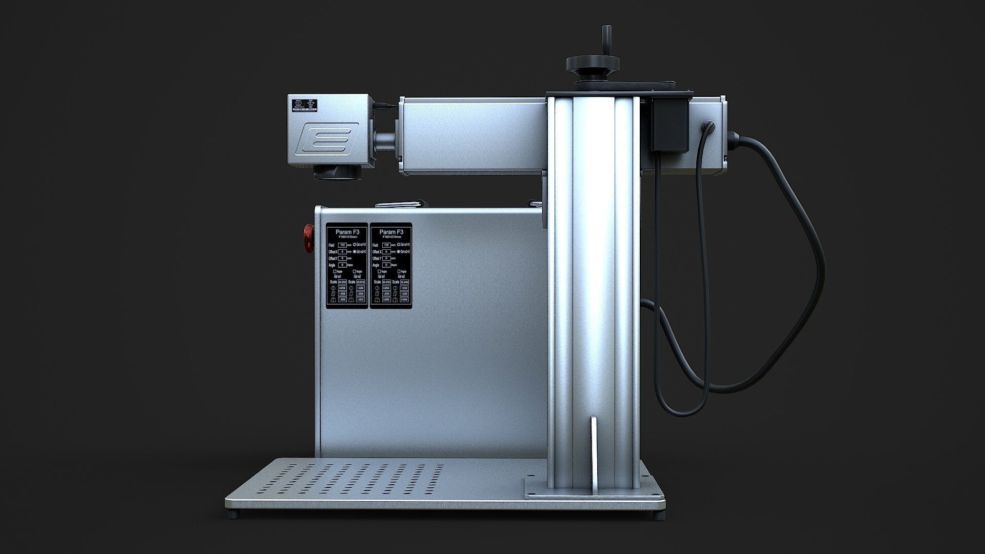 Fiber Laser Marking Machine Low-poly 3D model_6