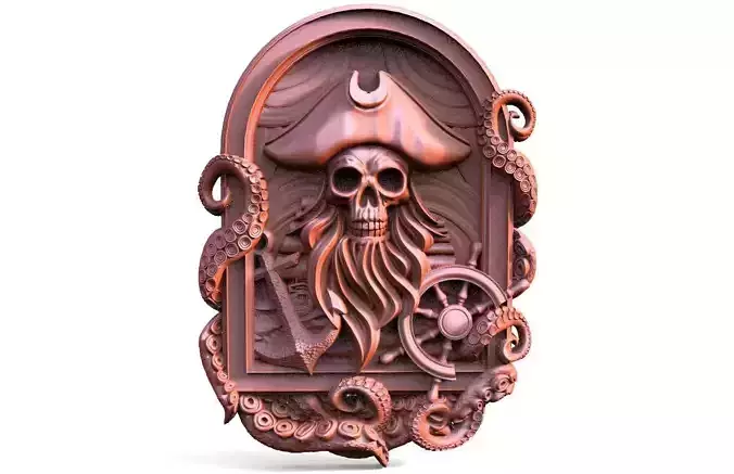 Pirate skull CNC 3d model