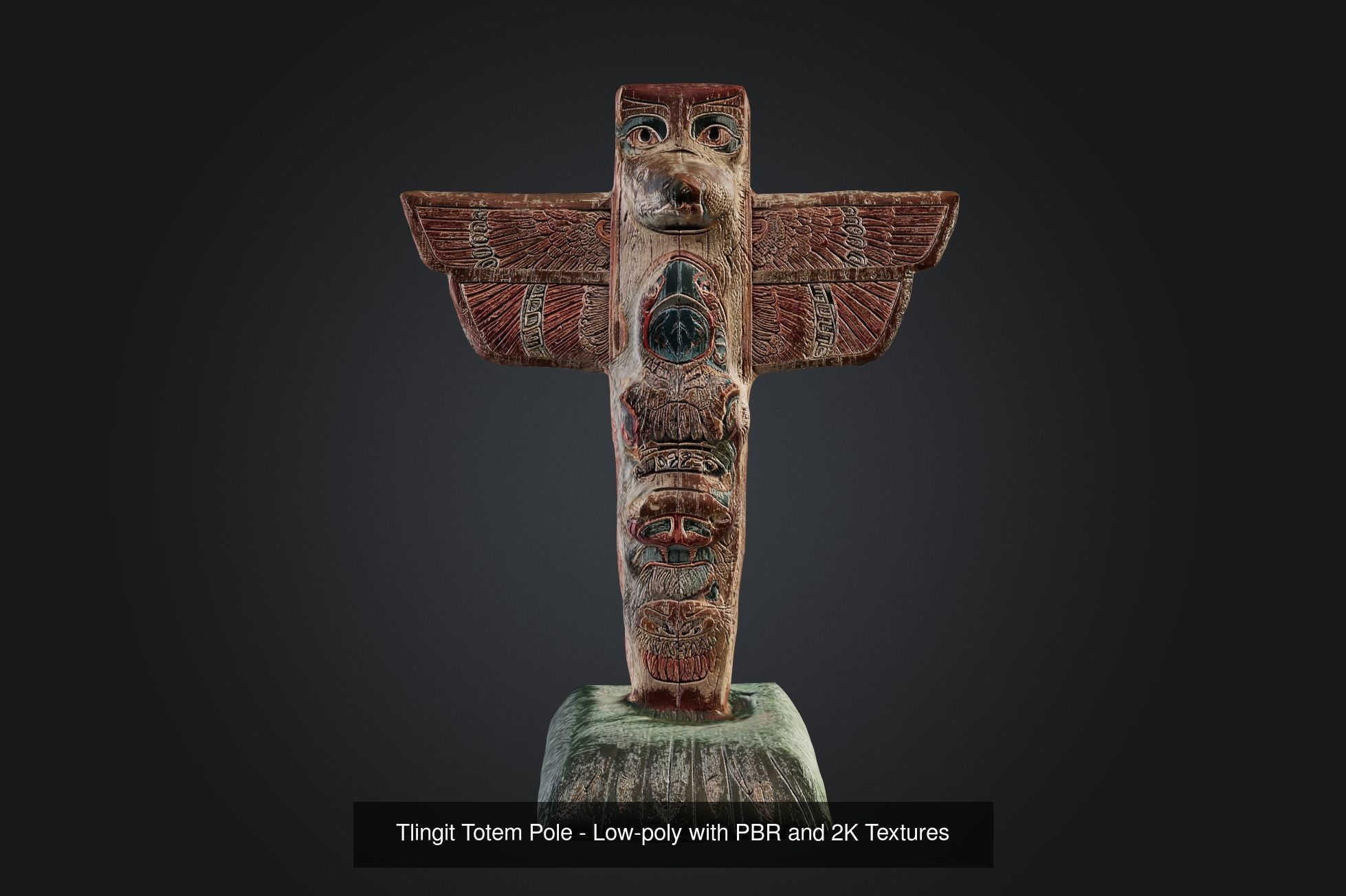 Totem Poles Bundle - Photorealistic Low-poly 3D Model Collection _10