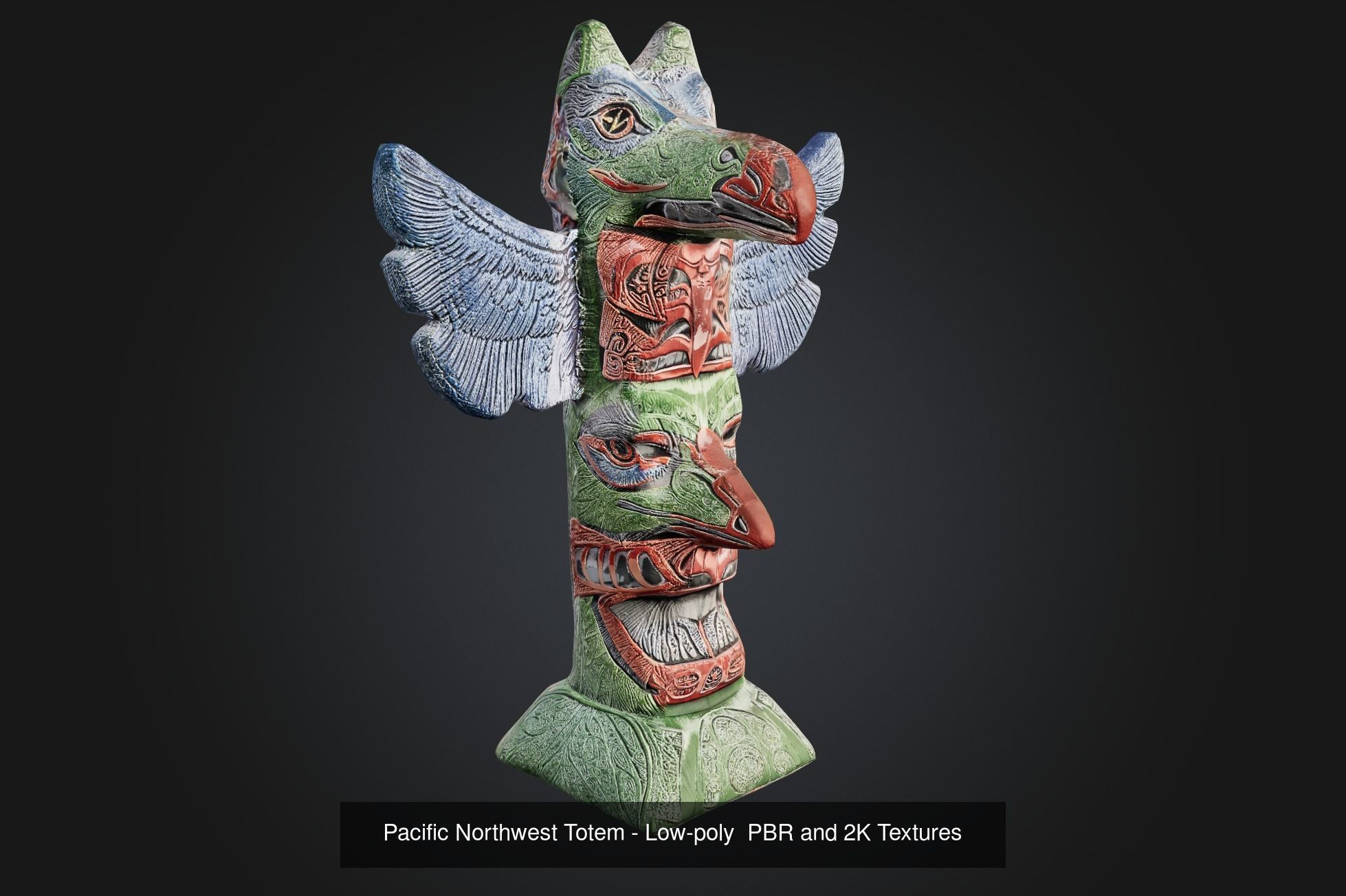 Totem Poles Bundle - Photorealistic Low-poly 3D Model Collection _8