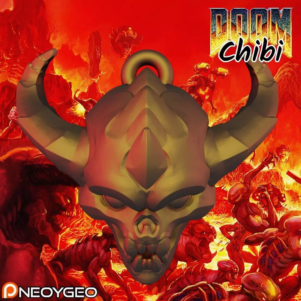 LOST SOUL - DOOM CHIBI KEYCHAIN 3D print model