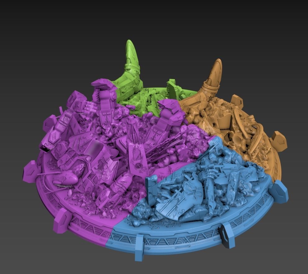 Mecha Crabby Patty Static Set 100mm 3D print model_5