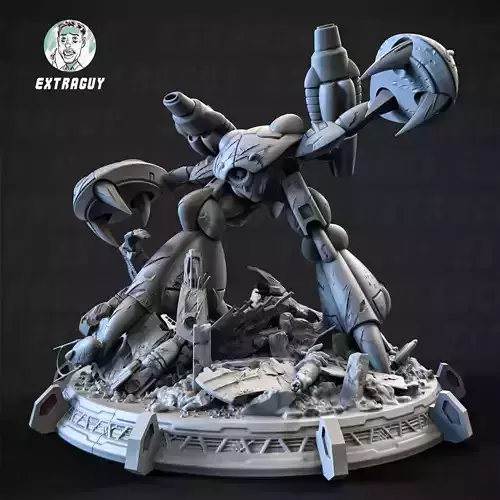 Mecha Crabby Patty Static Set 100mm 3D print model