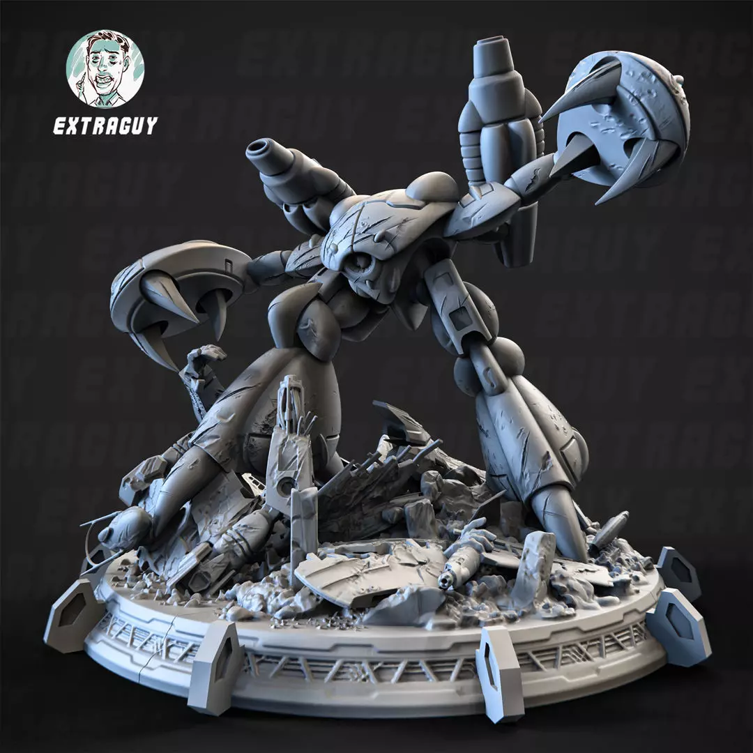 Mecha Crabby Patty Static Set 100mm 3D print model_0