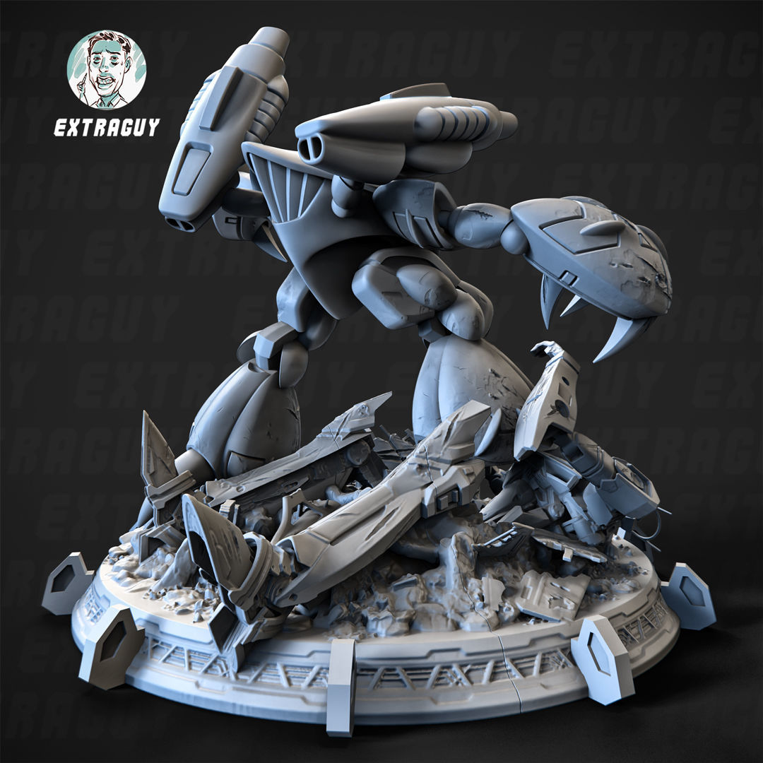 Mecha Crabby Patty Static Set 100mm 3D print model_3