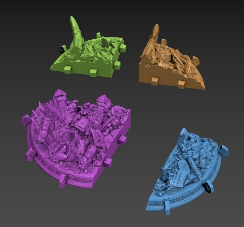 Mecha Crabby Patty Static Set 100mm 3D print model_7